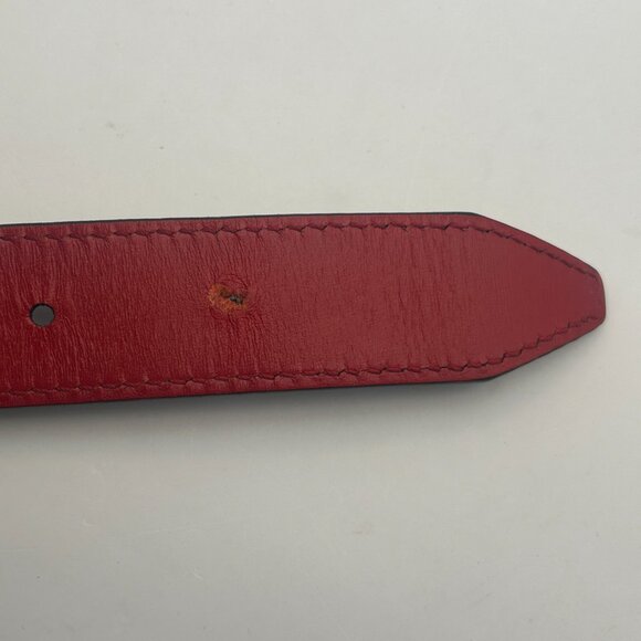 Fendi Monster Eyes Red & Black Leather Bel - Picture 5 of 6